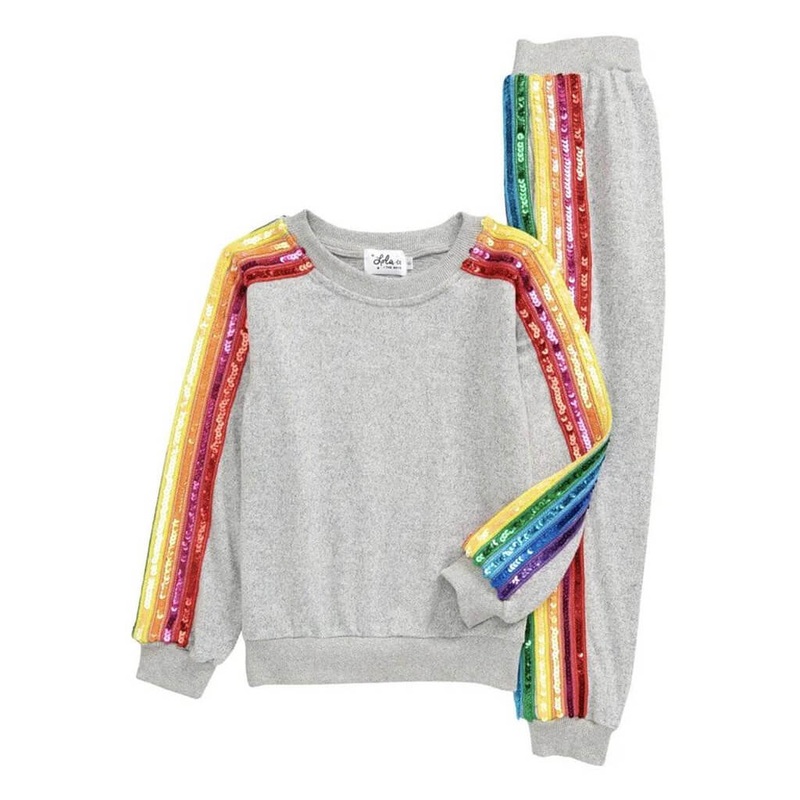 Sequin Rainbow Tracksuit Set