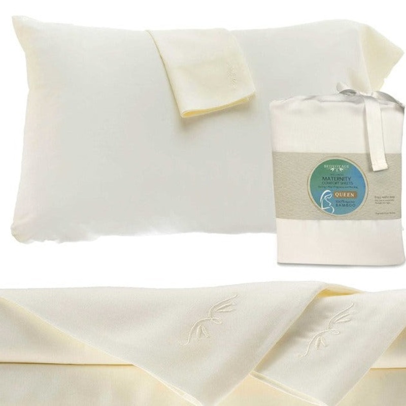 100% Bamboo Maternity Sheet Set, Queen – Ivory
