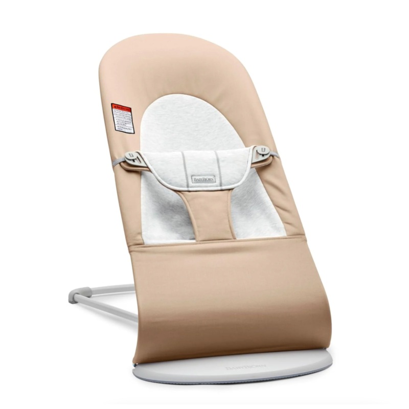 BabyBjorn Bouncer Balance, Khaki/Beige, Light Gray Frame