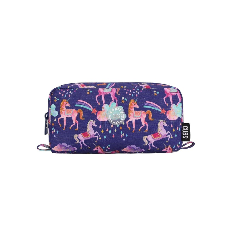Cubs Navy Blue Baby Unicorn Glittery Pencil Case