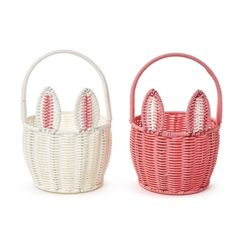 Cupcakes & Cartwheels Wicker Bunny Basket