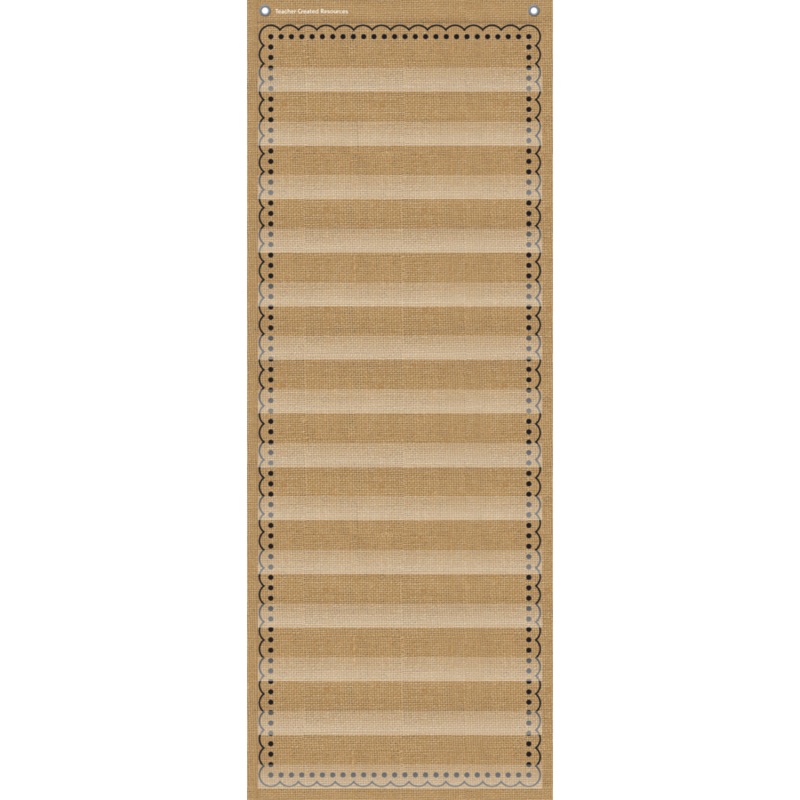 Burlap 14 Pocket Chart (13″ x 34″)