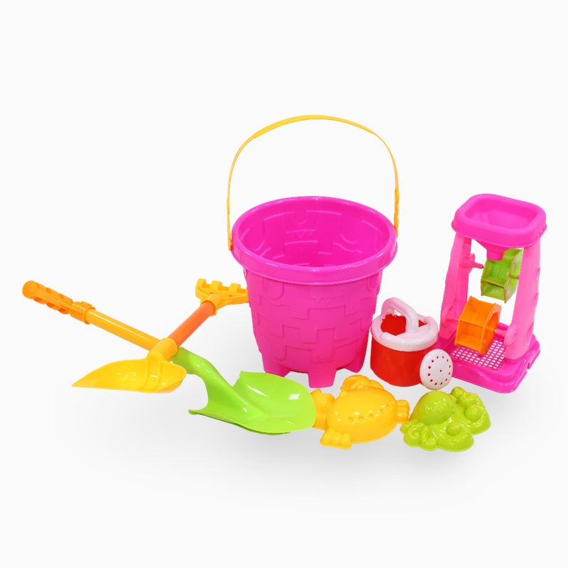 Large Beach Bucket Set  Pink