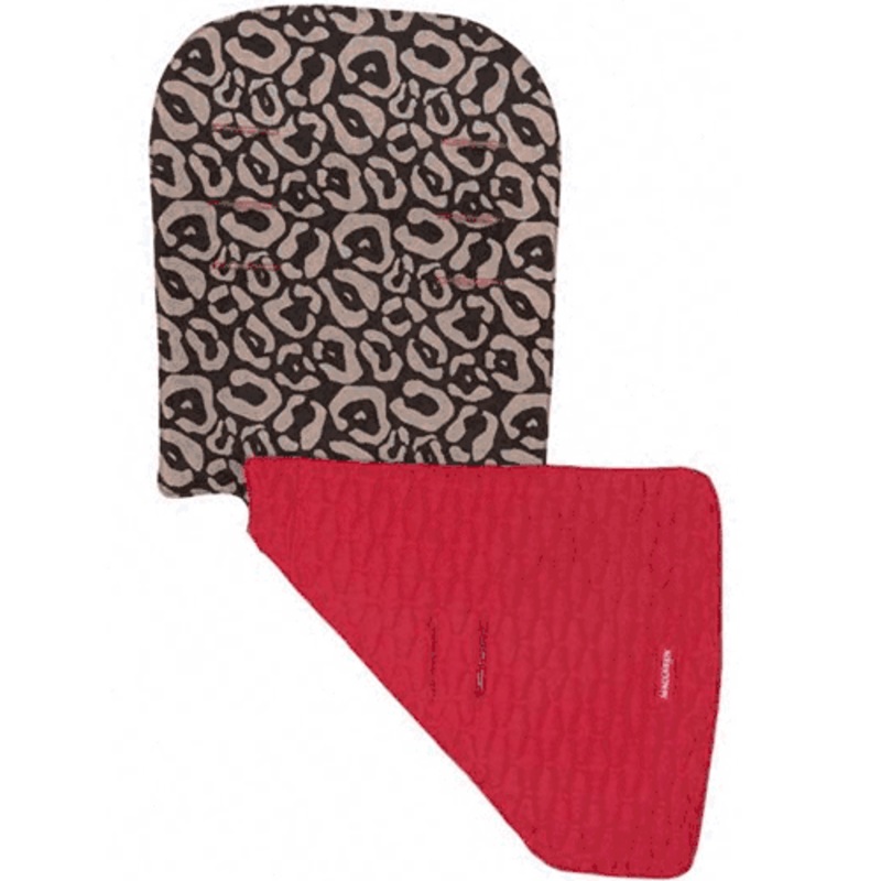 Maclaren Universal Reversible Buggy Liner Leopard in Black/Scarlet