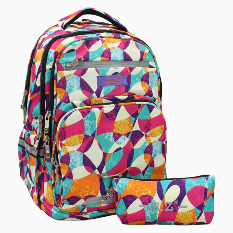 Multicolored School Set – 20 Inches (Backpack + Pencil Case)