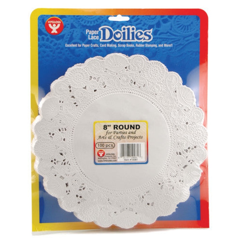 Doilies, 8″ White Round
