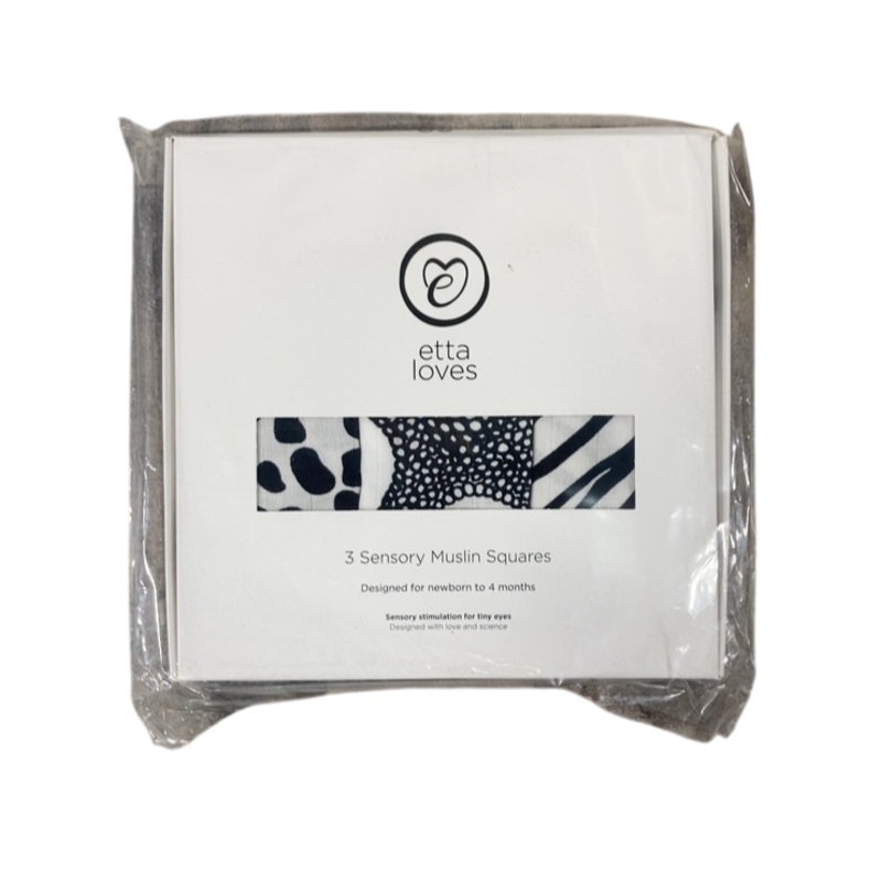 Etta Loves Muslin Squares 3 Pack, Animal Print