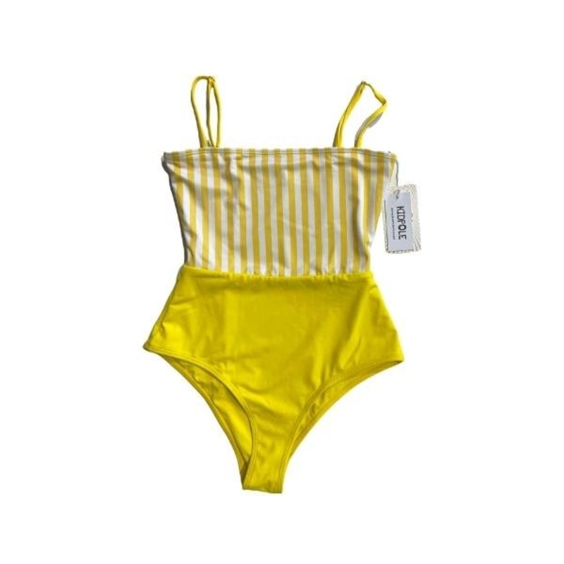 Kidpole Women’s One-Piece Lemon Stripes Swimsuit