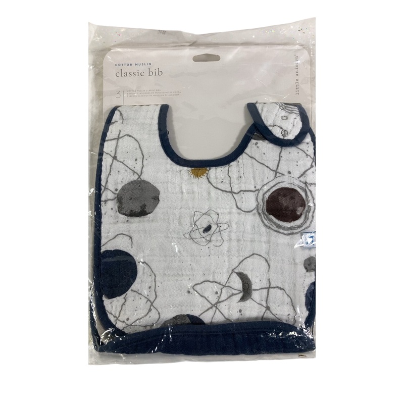 Little Unicorn Cotton Muslin Classic Bib (3 Pack), Planetary