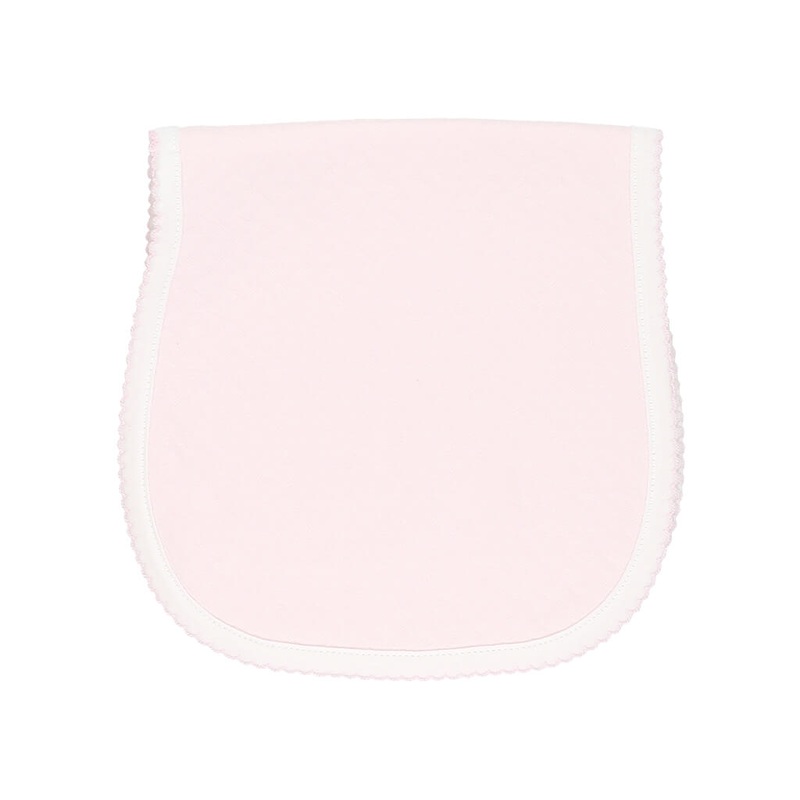 Pique Bone Large Burp Pad Pink
