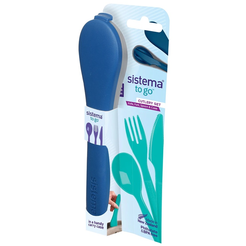 Sistema Cutlery Set  BPA Free Plastic Navy