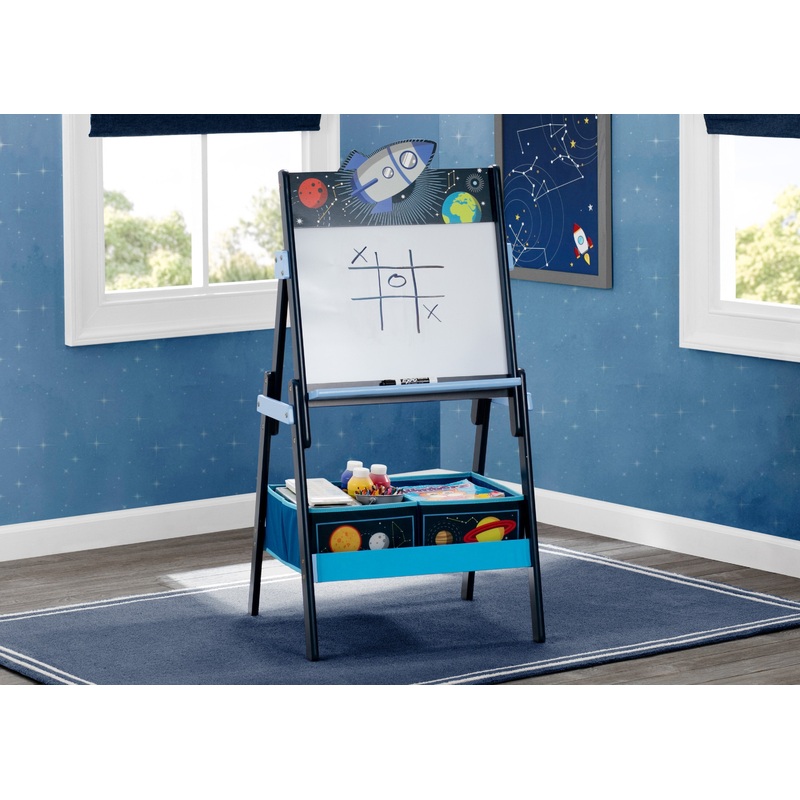 Space Adventures Wooden Activity Easel with Storage