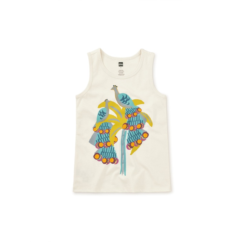 Tea Collection Perched Peacocks Tank Top