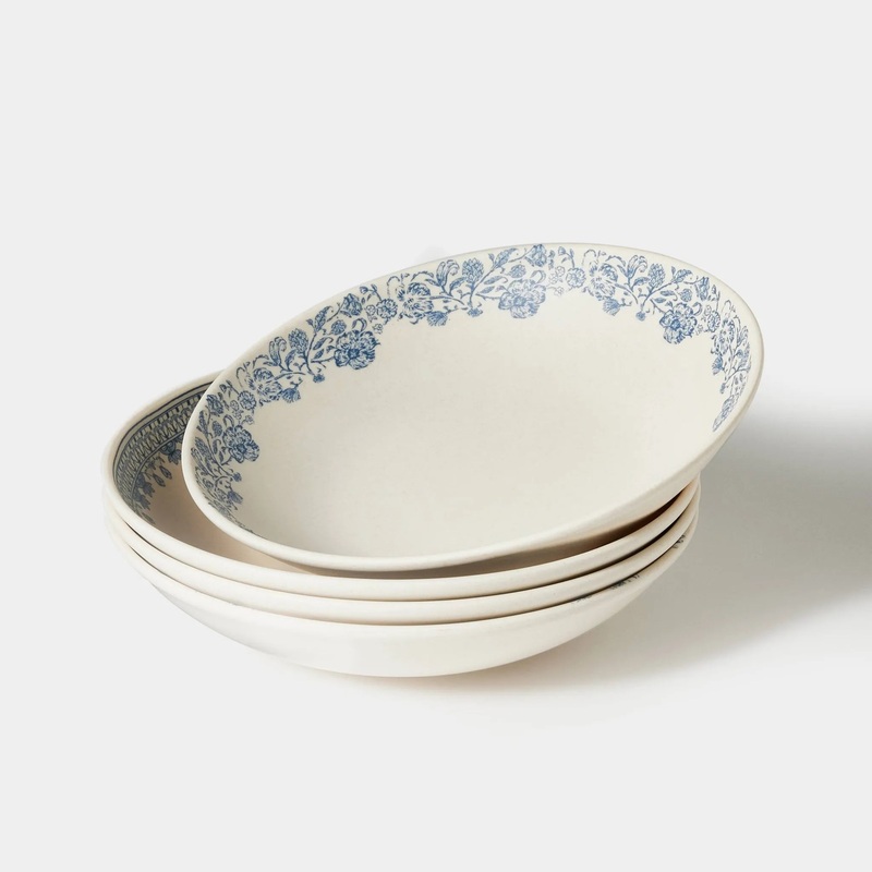 4pc 38oz Melamine Mixed Pattern Pasta Bowls – Threshold
