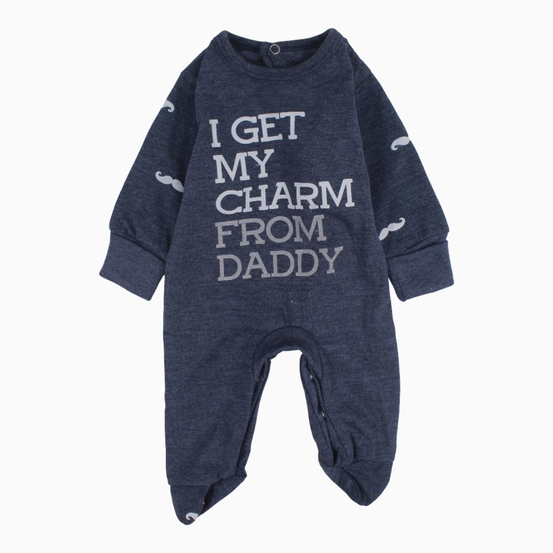 Baby Boys Cotton Baby Footie  Daddy’s Little Man