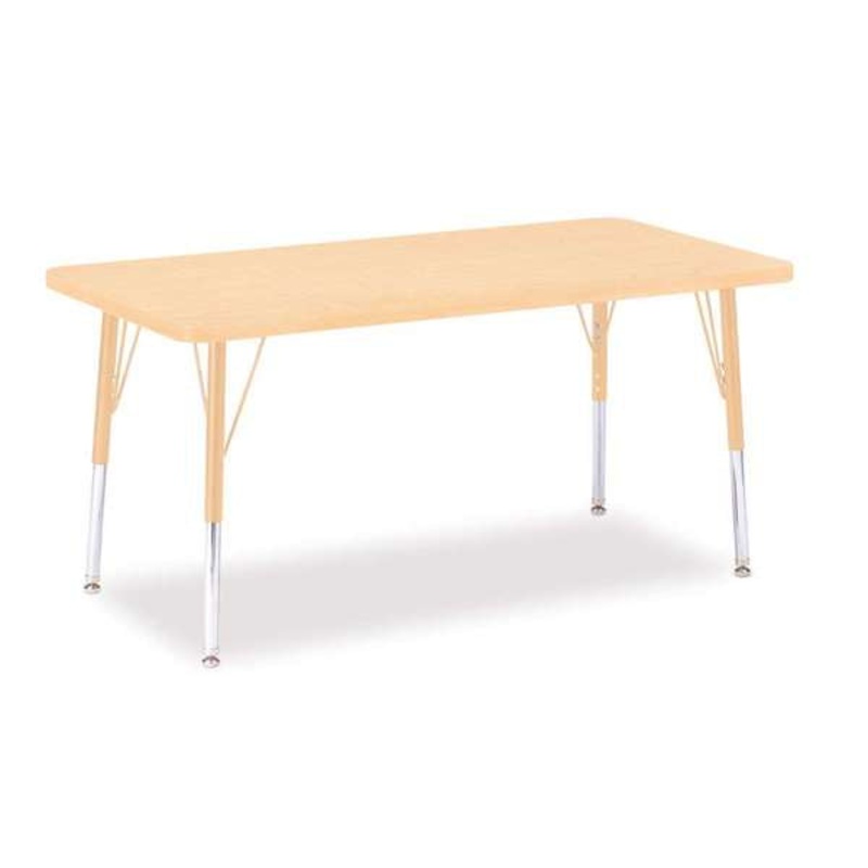 Berries Rectangle Activity Table – 24″ X 48″, E-height – Maple/Maple/Camel