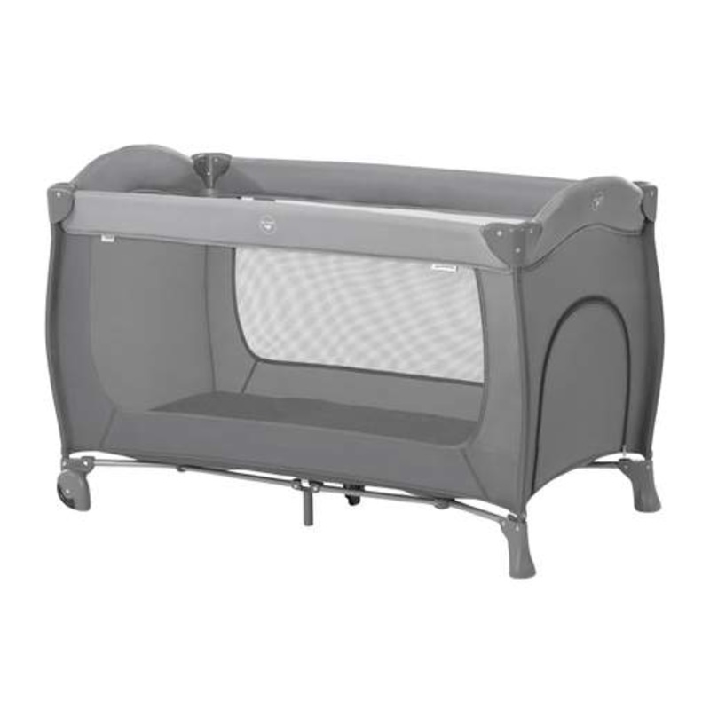 Hauck Sleep N Play Go Plus Foldable Travel Bed and Playpen With Mattress, Gray