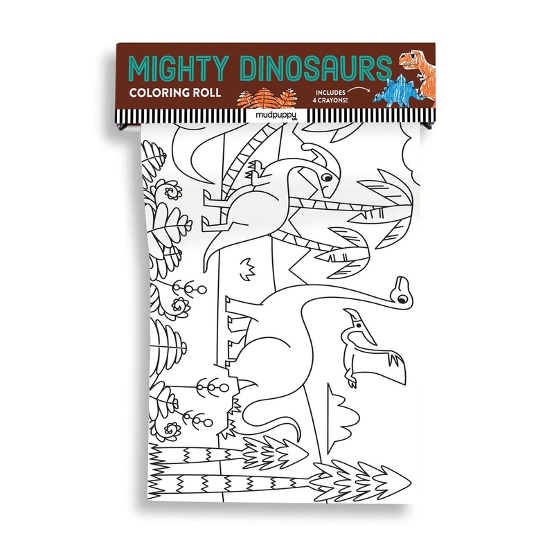 Mudpuppy Mighty Dinosaurs Coloring Roll
