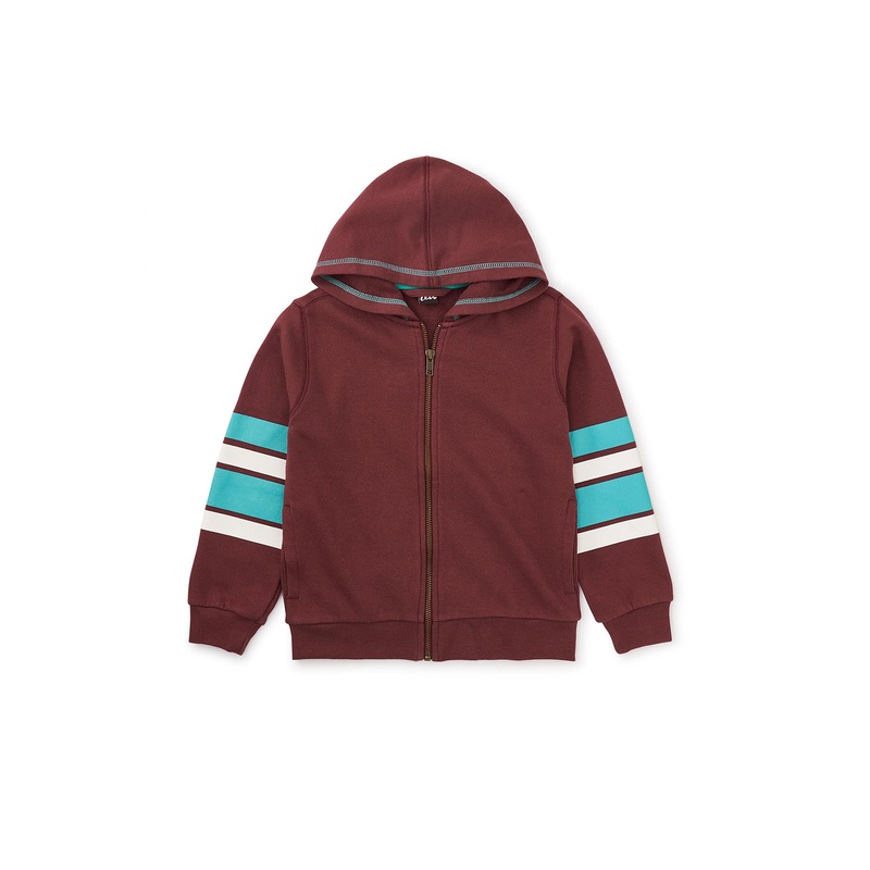 Tea Collection Elbow Stripe Hoodie – Sangria
