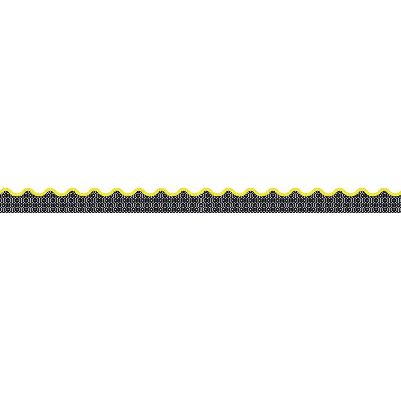 Aim High Hexagons Scalloped Border