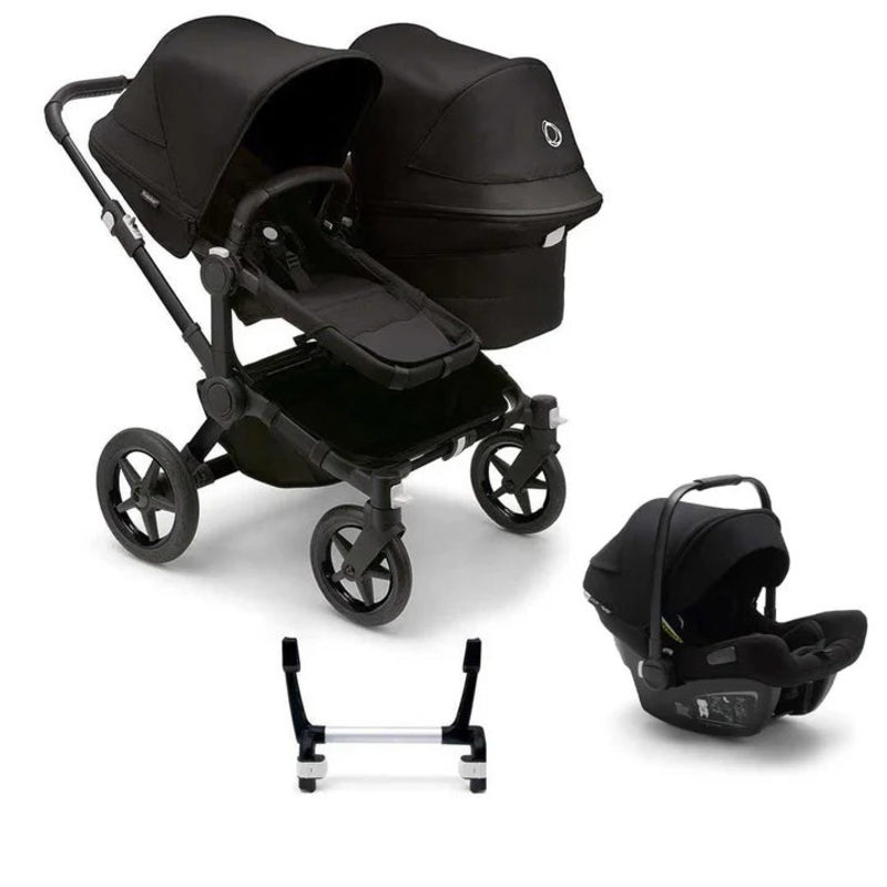 Bugaboo Donkey 5 Duo Complete + Turtle Air Travel System – Midnight Black