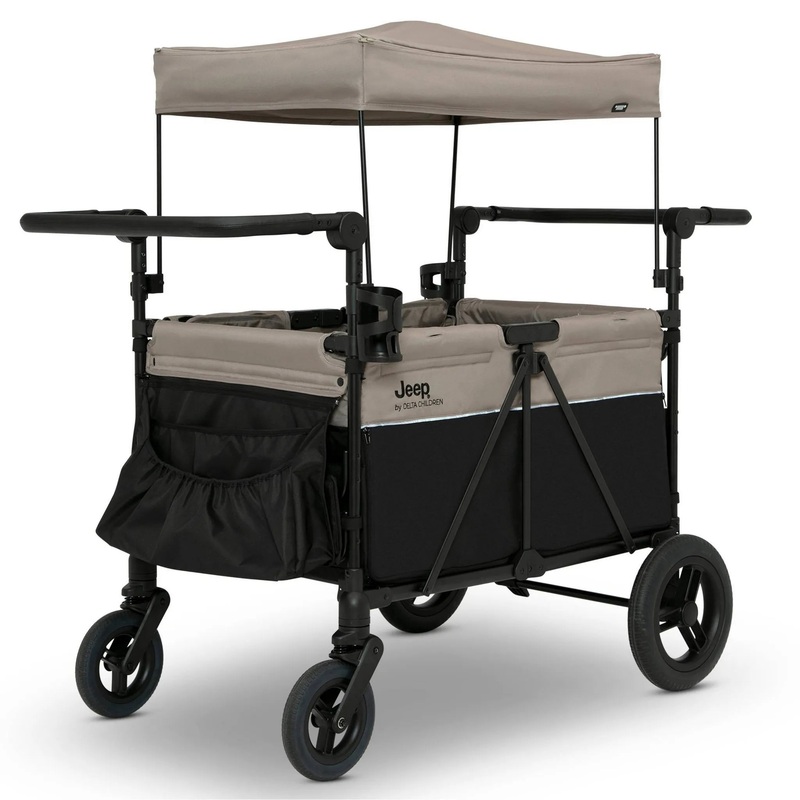 Gladiator 4-Seater Stroller Wagon by Delta Children – Black/Tan