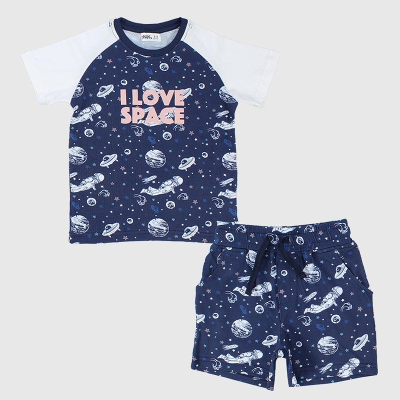 “I Love Space” Short-Sleeved Pajama