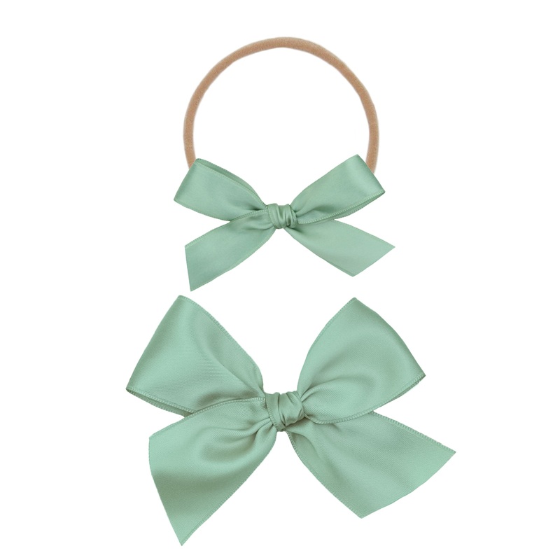 Satin Bow – Sage Headband