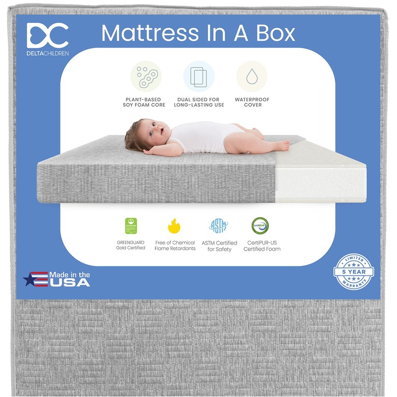 Sweet Beginnings Dual Sided Baby Crib and Toddler Mattress
