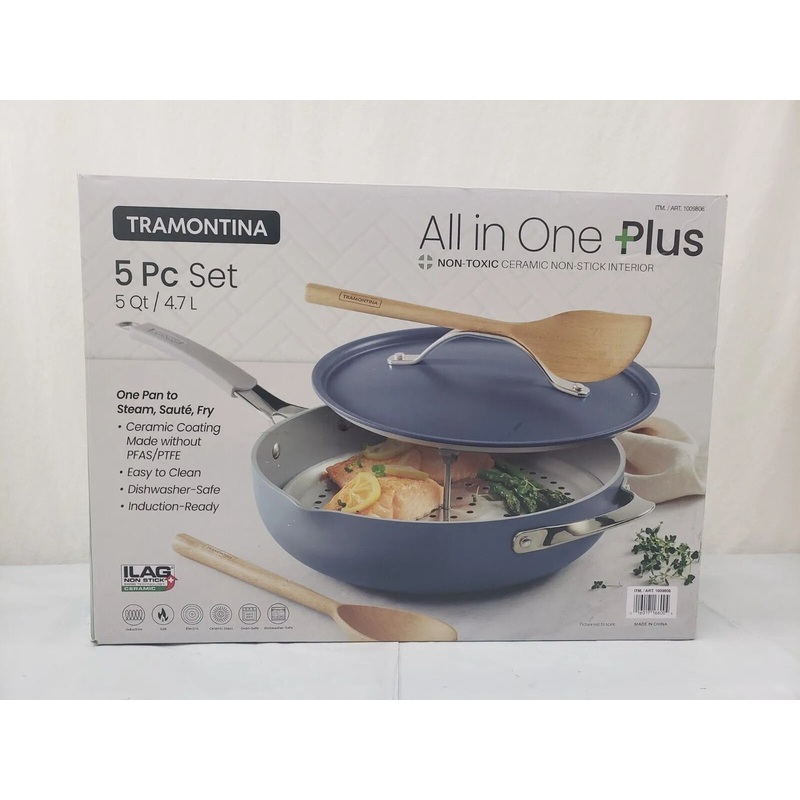 Tramontina 5-Quart All-in-One Pan, Blue