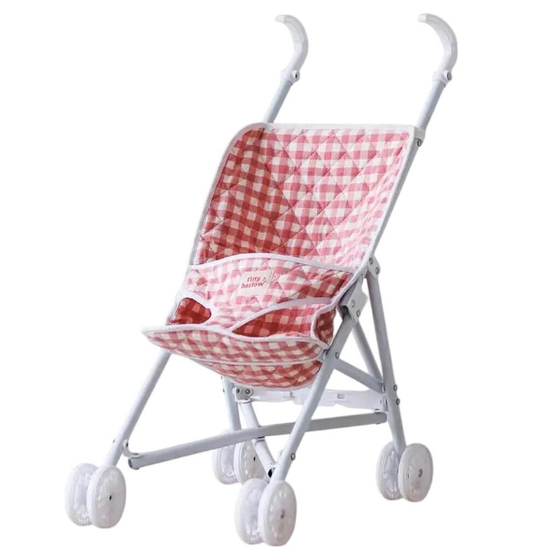 Doll Stroller Pink Gingham