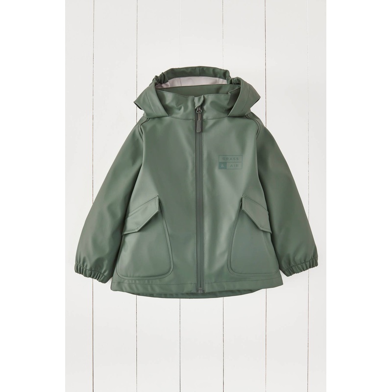 Grass & Air – Khaki Kids Waterproof Rain Jacket
