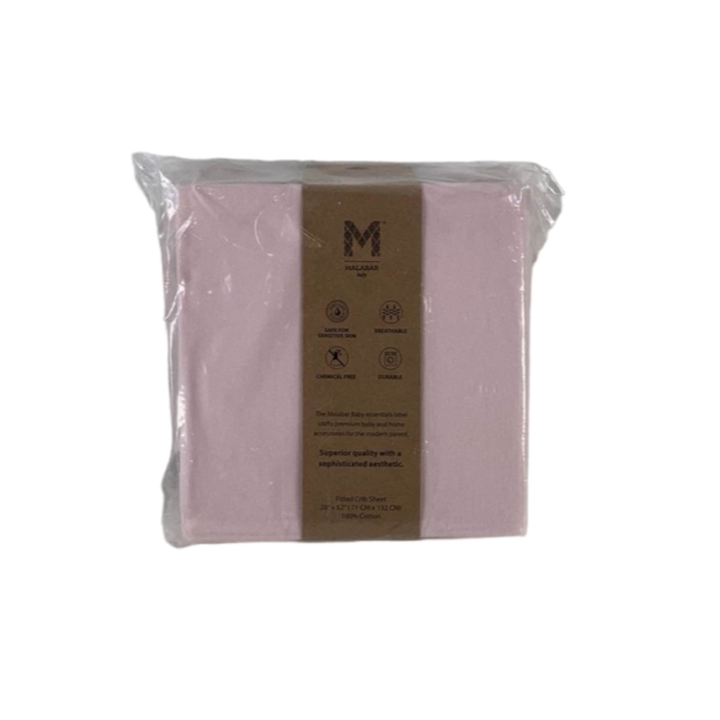 Malabar Baby Fitted Crib Sheet, Rose Pink