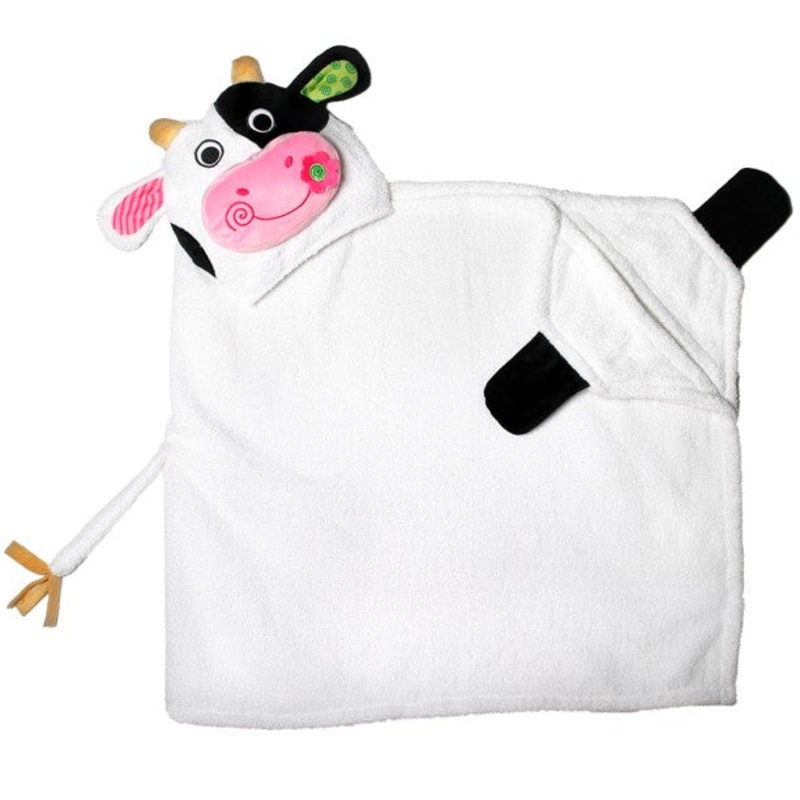 Zoocchini Kids Hooded Towel – Casey the Cow