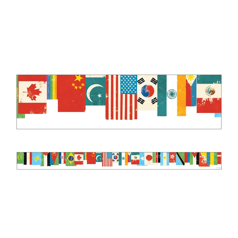 All Are Welcome Flags Straight Borders