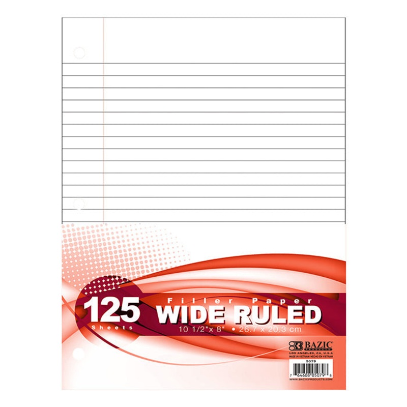BAZIC W/R 125 Ct. Filler Paper