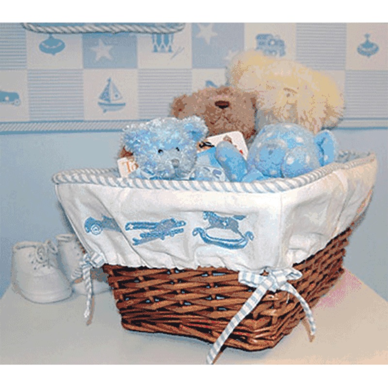 KidsLine Silhouette Blue Basket Liner