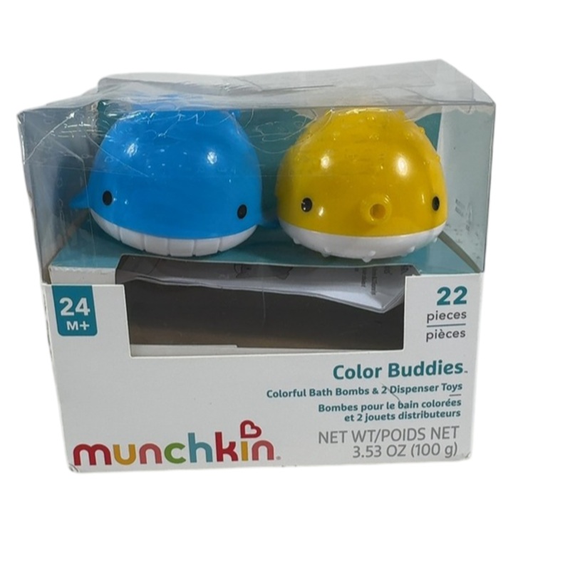 Munchkin Color Buddies Moisturizing Bath Water Color Tablets & 2 Toy Dispensers