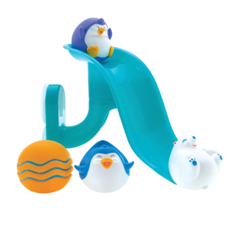 Nuby Penguin Slide Bath Toy Play Set, Penguin Slide