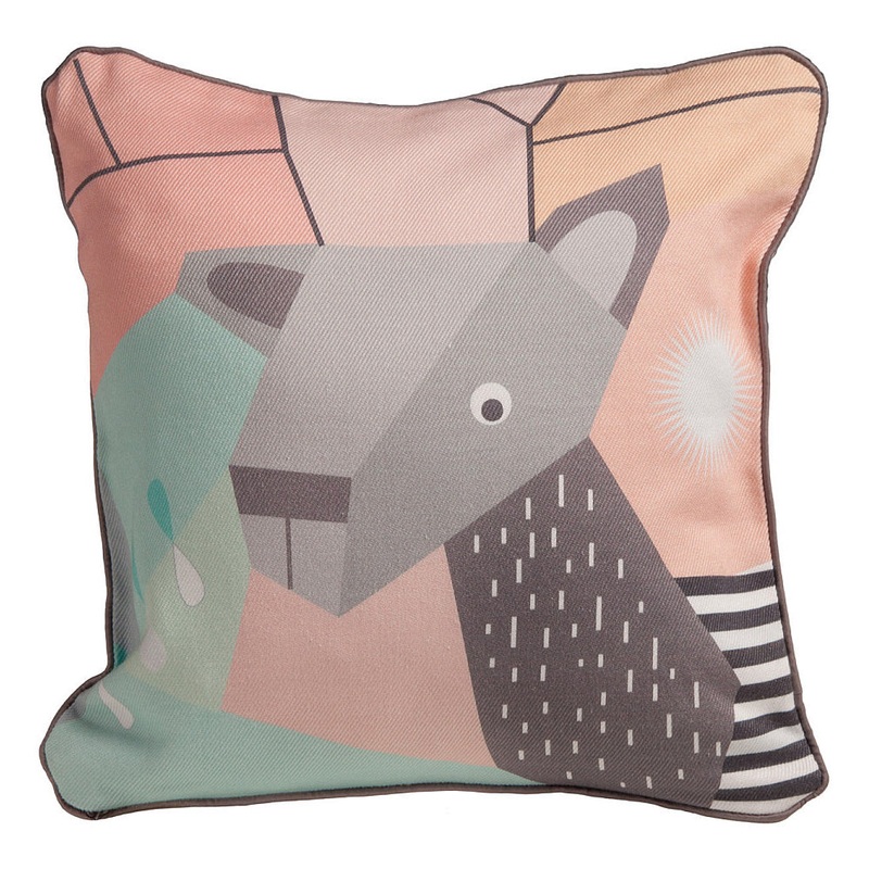 Nursery Works Menagerie Cubist Print Toddler Pillow – Deer