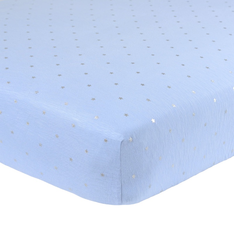 Just Born Sparkle Crib Sheet – Blue