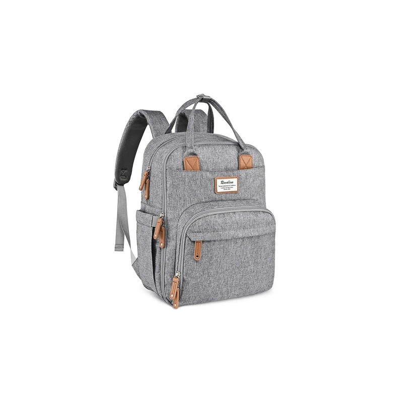 Large Diaper Bag Backpack – Gray