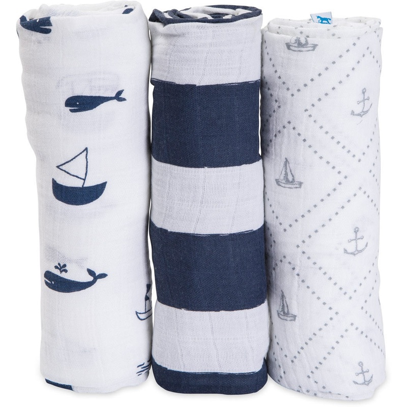 Little Unicorn Cotton Muslin Swaddle 3-Pack – Anchors Aweigh
