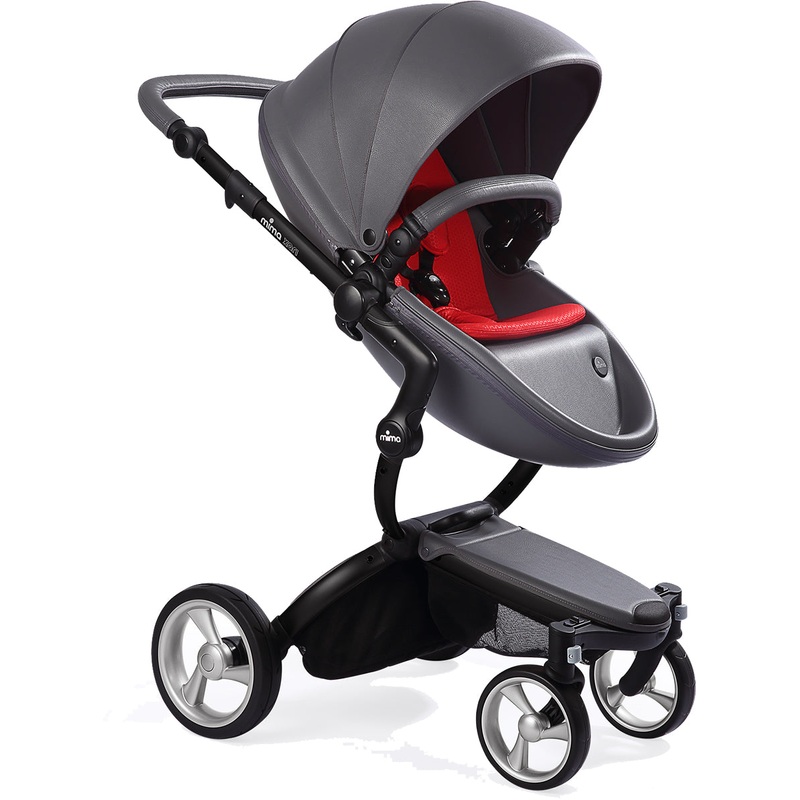 Mima Xari Complete Stroller, Black – Cool Grey / Ruby Red