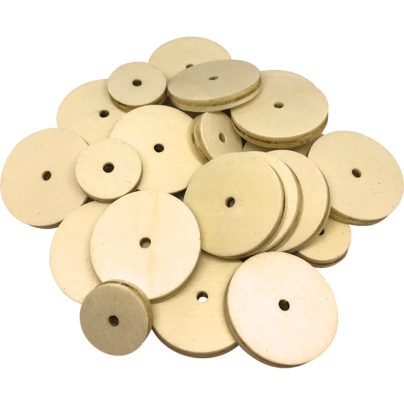 STEM Basics: Wooden Wheels – 60 Count