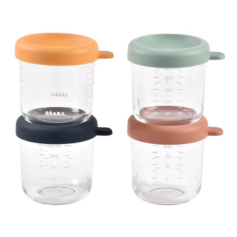 4 Pack Glass Baby Food Jars-8oz