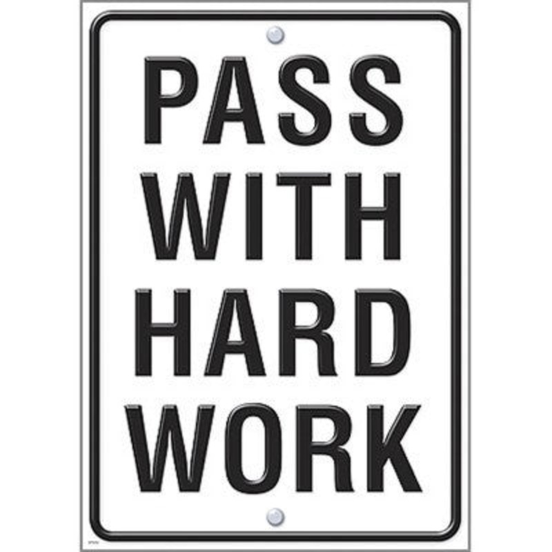 Argus Poster: Pass With Hard Work