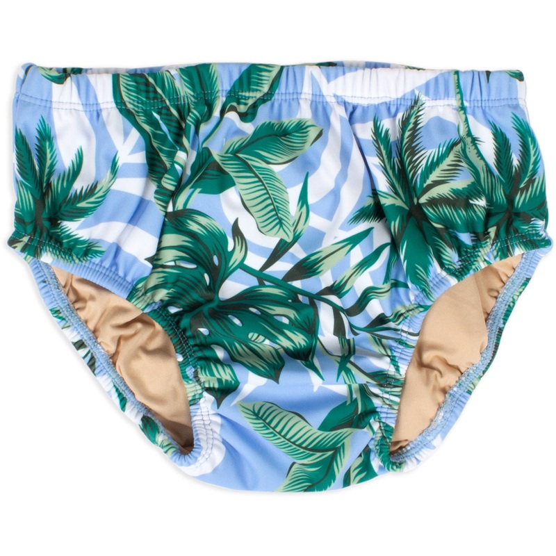 diaper cover – blue palm