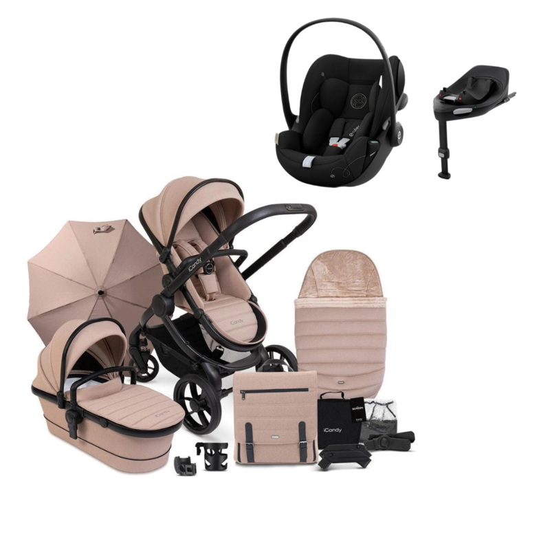 iCandy Peach 7 + Cybex Cloud G with Rotating Base Travel System Bundle – Cookie