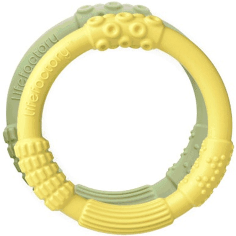 Lifefactory Silicone Teether Dual Pack in Yellow & Green